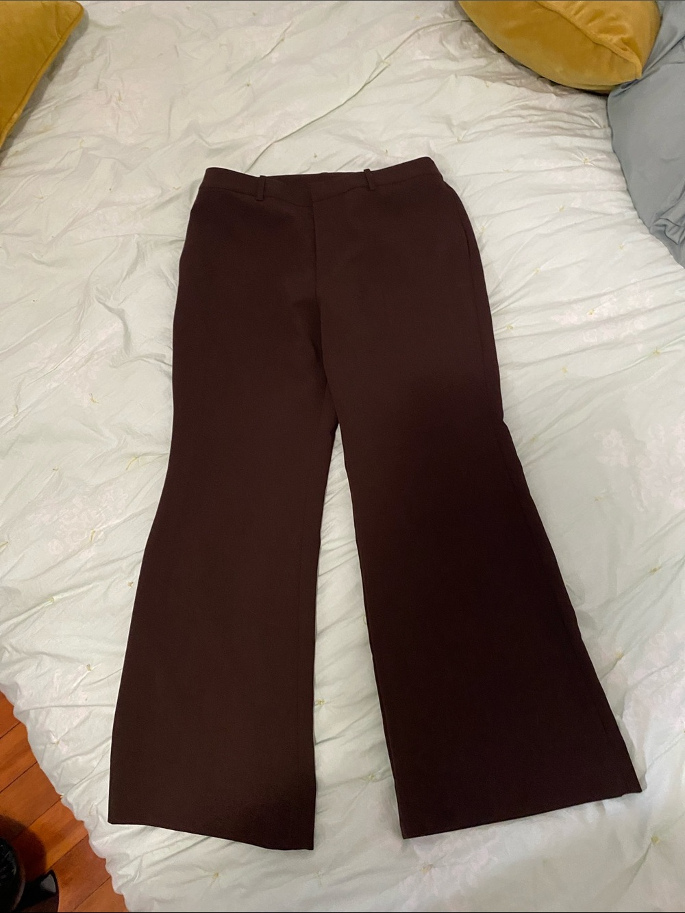 Uniqlo Women's Boot-Cut Pants in Deep Brown